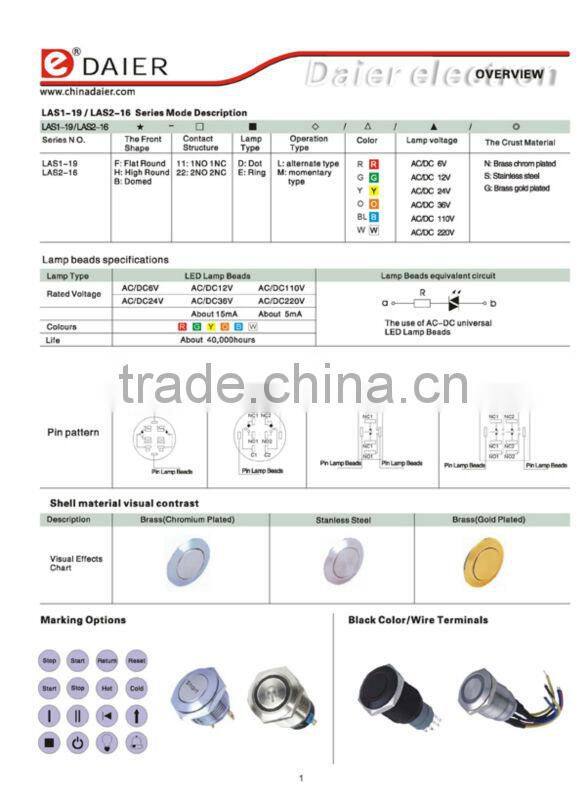 multi function push switch