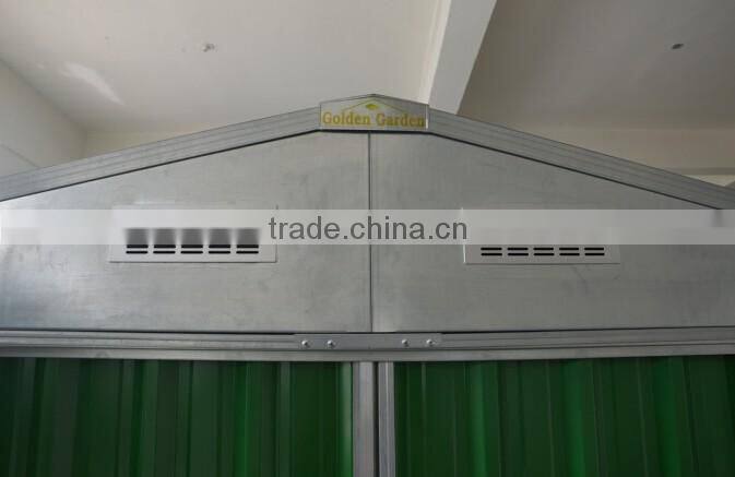 movable metal garden house for tools storage