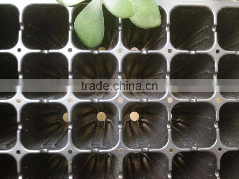 9CM Deep 72 Cells High Quality Black PS Plastic Nursery Seed Growing Tray for Forest Seedling Propagation
