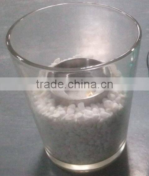 free standing colored round borosilicate glass fireplace