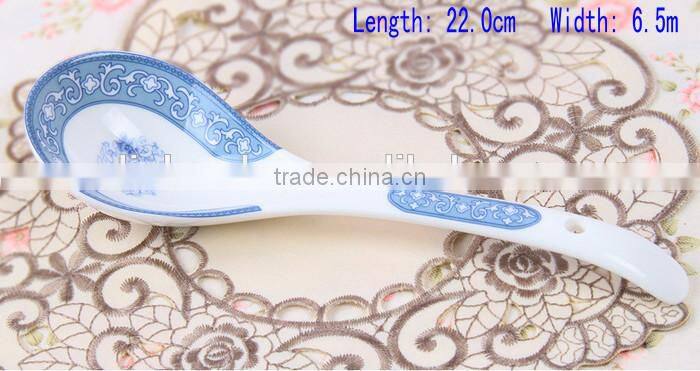 SP1535 Haonai High quality ceramic spoon, big ceramic soup spoon