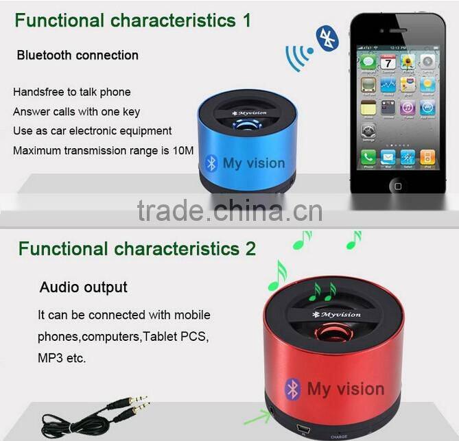 2016 HIFI Speaker MY VISION N9 Wirless Bluetooth Input TF Card Speaker with FM Optional function