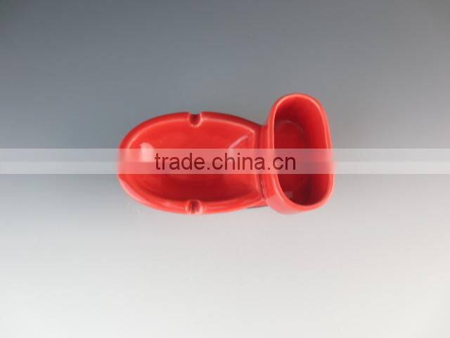 stock cheap ceramic craft glazed ashtray toilet shape