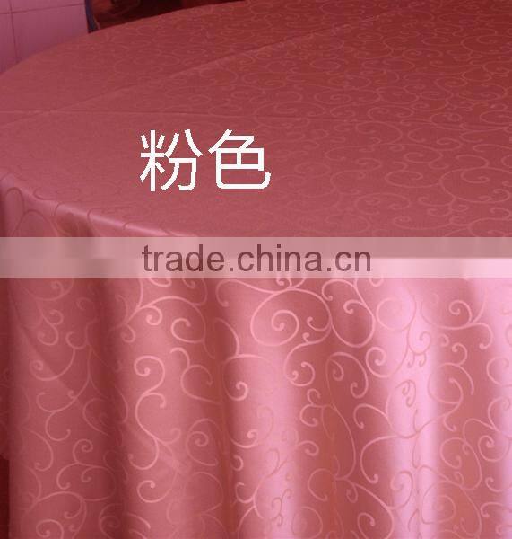 hotsale white jacquard table cover for hotel restaurant weddings