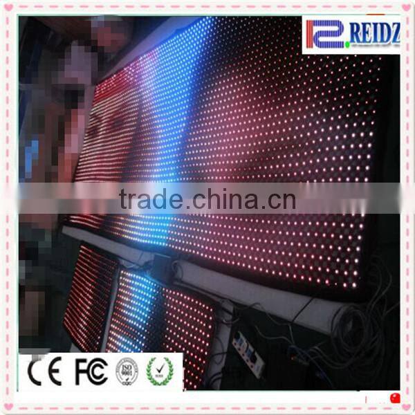 2015 hot sell high brightness led grid curtain / led mesh crtain /curtain led dmx