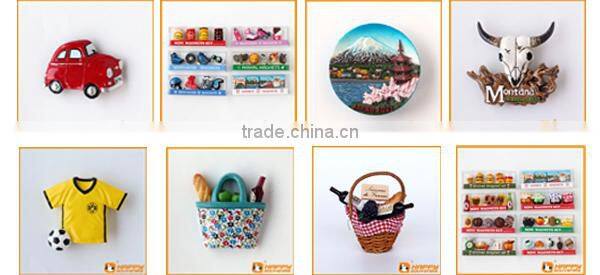 3D custom lovely Japanese girl round resin fridge magnets