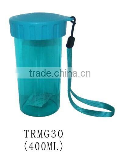 Eco-friendly clear plastic kids drinking water bottle with straw