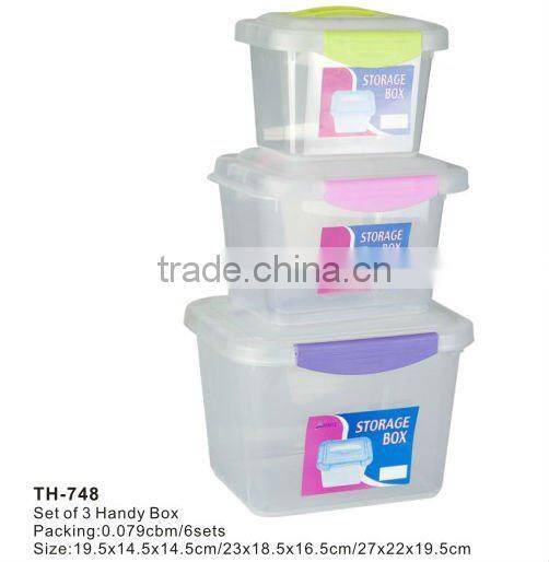 Set of 3pcs plastic handy tool box