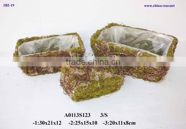 natural garden planter basket