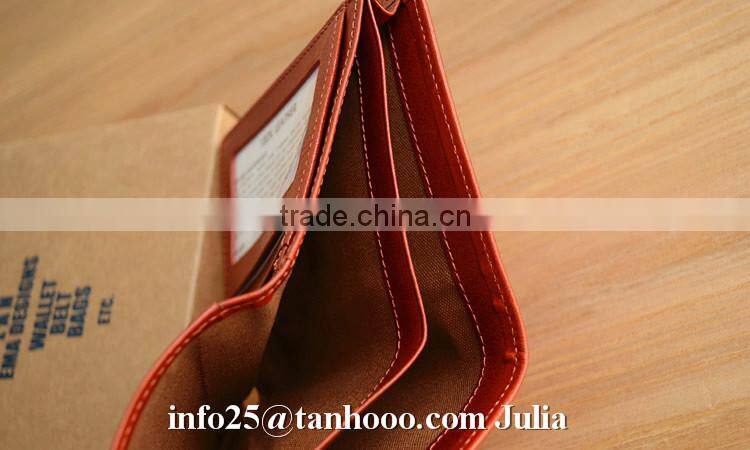 Women short soft leather wallet/vintage travel wallet