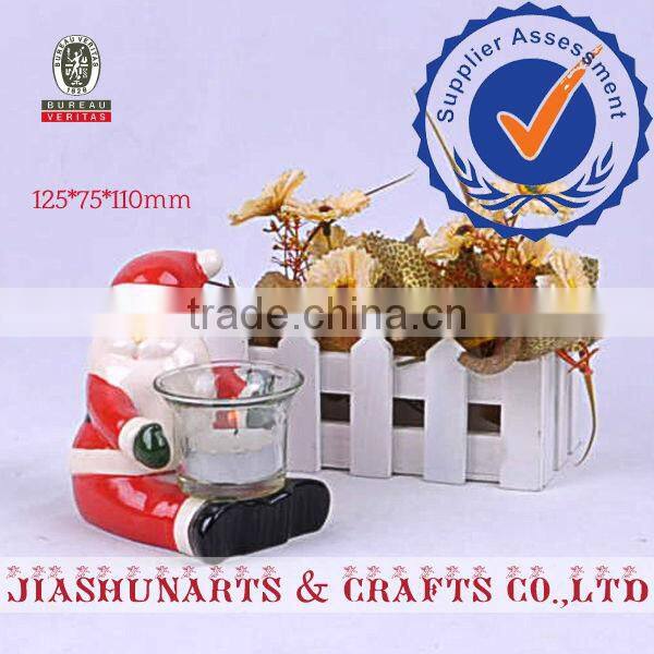 Discount Christmas Santa Claus Ceramic Candlestick Ornaments