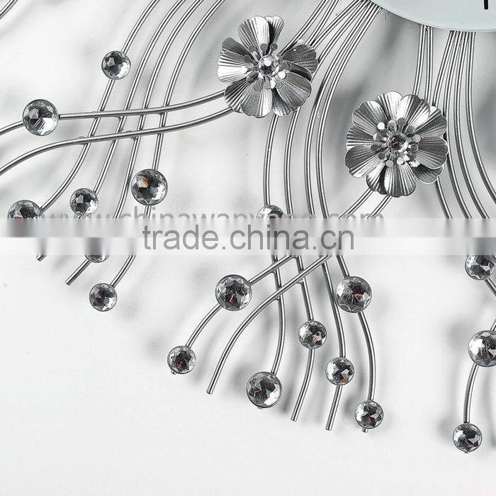 Custom Good Quality Beautiful Silver Cheap Wall Clocks