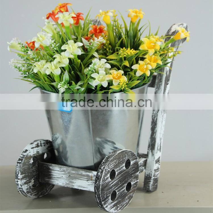 Drum shaped flowerpot wooden bracket models