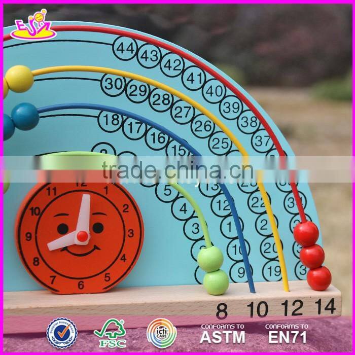 2017 New design 2 sided toddlers educational wooden math toys with drawing board W12A019