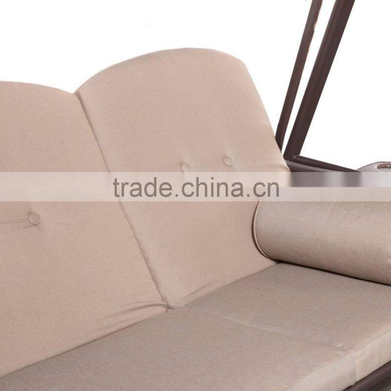 3 seat patio swing chair metal swing chair with steel frame for hot sale