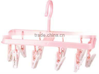 plastic square clothes drying rack with 10clips