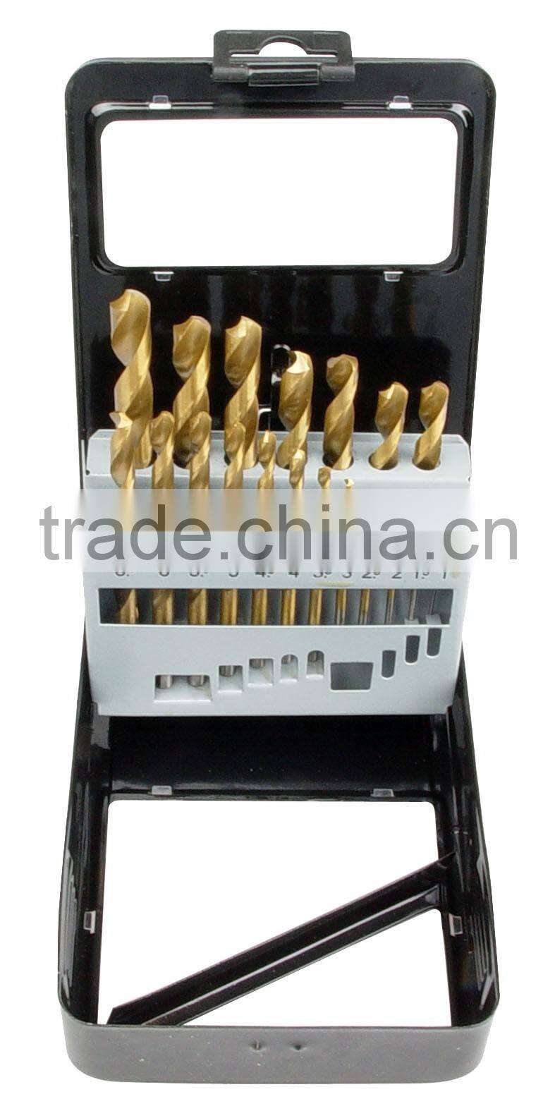 19pcs HSS Titanium Drill Set