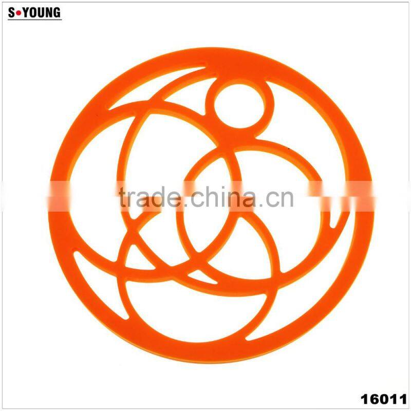 16009 heart shape silicone high temperature heat insulation mat kitchenwares silicone mat flexible silicone heating mat