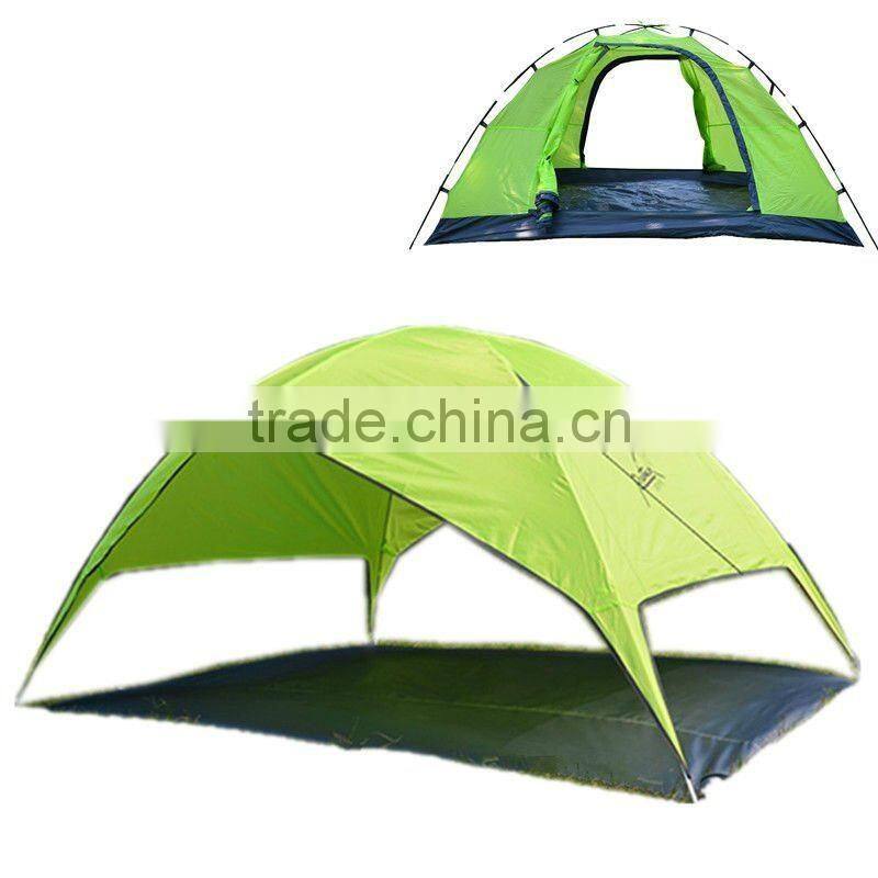 Two Door Fiberglass Poles Polyester Fabric Camping Tent for Family