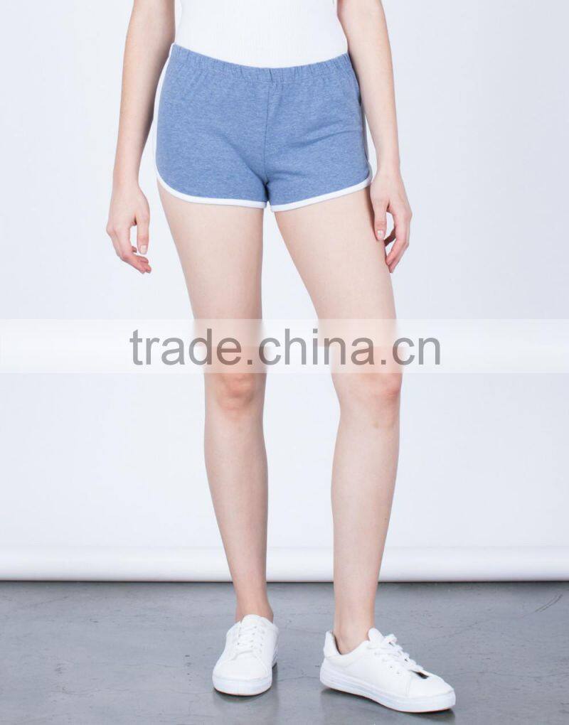 Dri Fit Shorts Wholesale Super Soft Cotton Spandex Striped Sporty Microfiber Softball Shorts Women