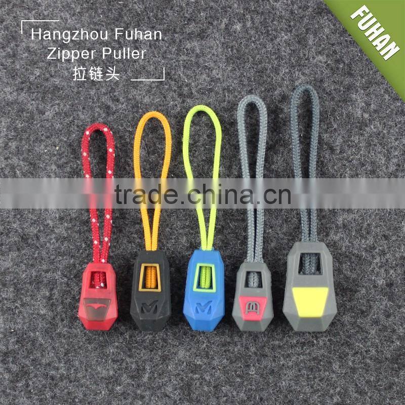 Screen Printing Durable Circle Hollowed-out TPU Zipper Pullers