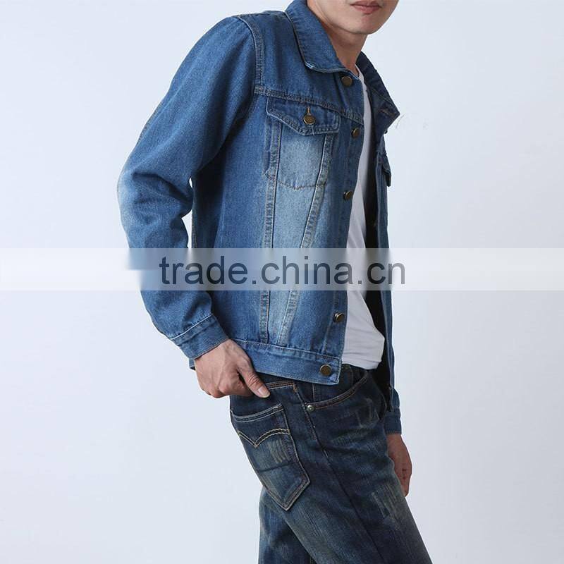Stylish denim jacket fashion mens dip dyed denim jeans jacket winter