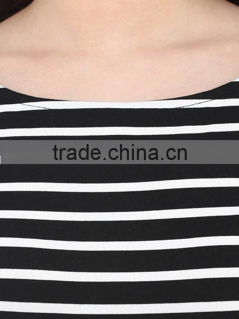 China wholesale tripe stretchy woman bodycon dress