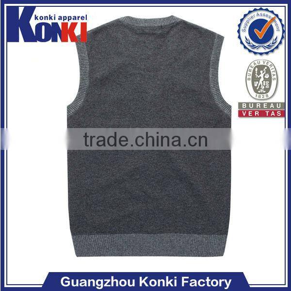 wholesale v neck sleeveless sweater vest for men