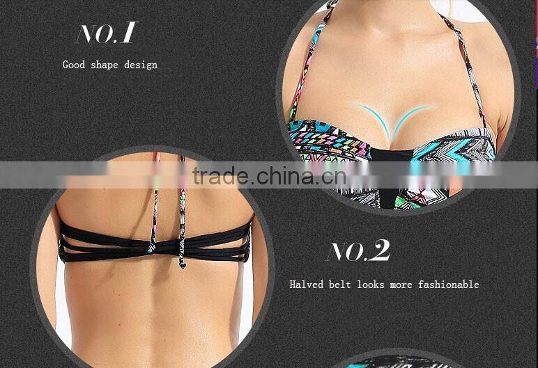 Branded top quality women latest fashion bikini swimwear