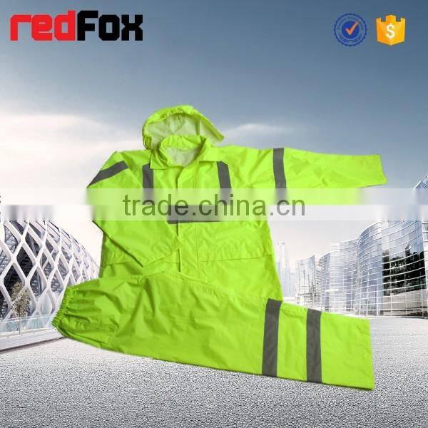 reflective safety clear pvc motorcycle rain coat