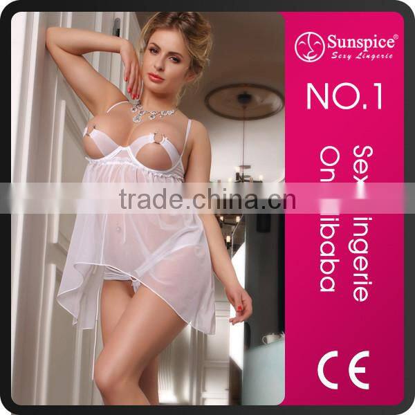 Hot sale mature bride sexy lingerie wedding costume lace dress