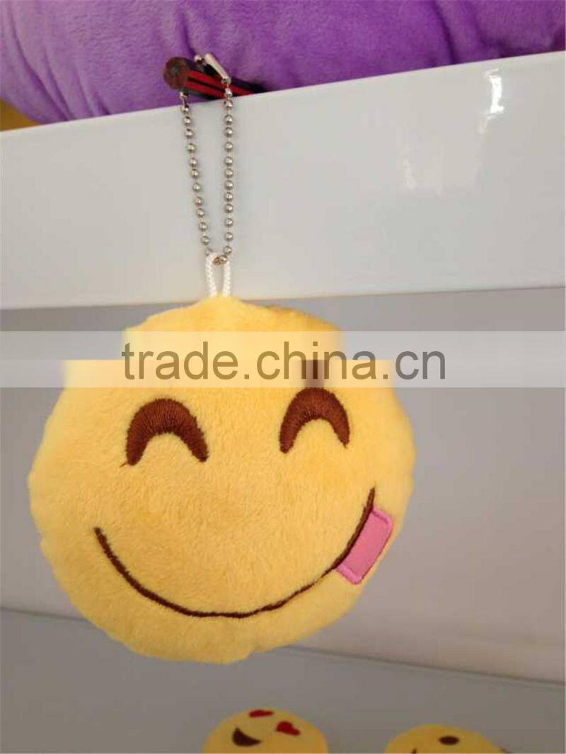 2015 Hot New Product latest emoticon plush emoji pillow emoji keychain