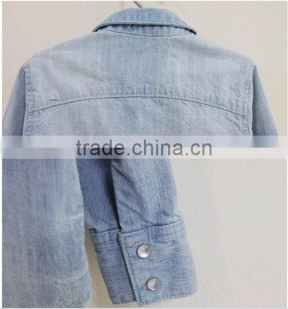 Newest style Autumn/spring season children young girls jean coat