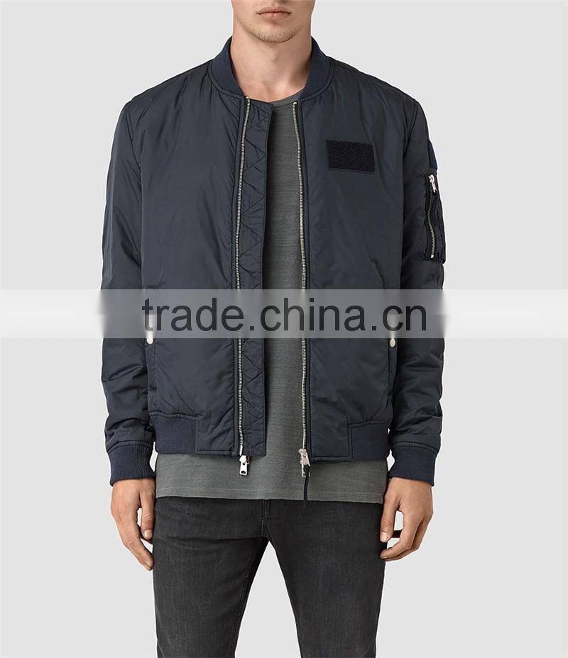 MGOO 2017 New Arrival Leader Jacket For Men Long Sleeves Rib Zip Up Rib Neck And Bottom Bulk Jackets