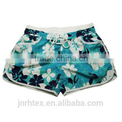 100 cotton custom printed women beach shorts