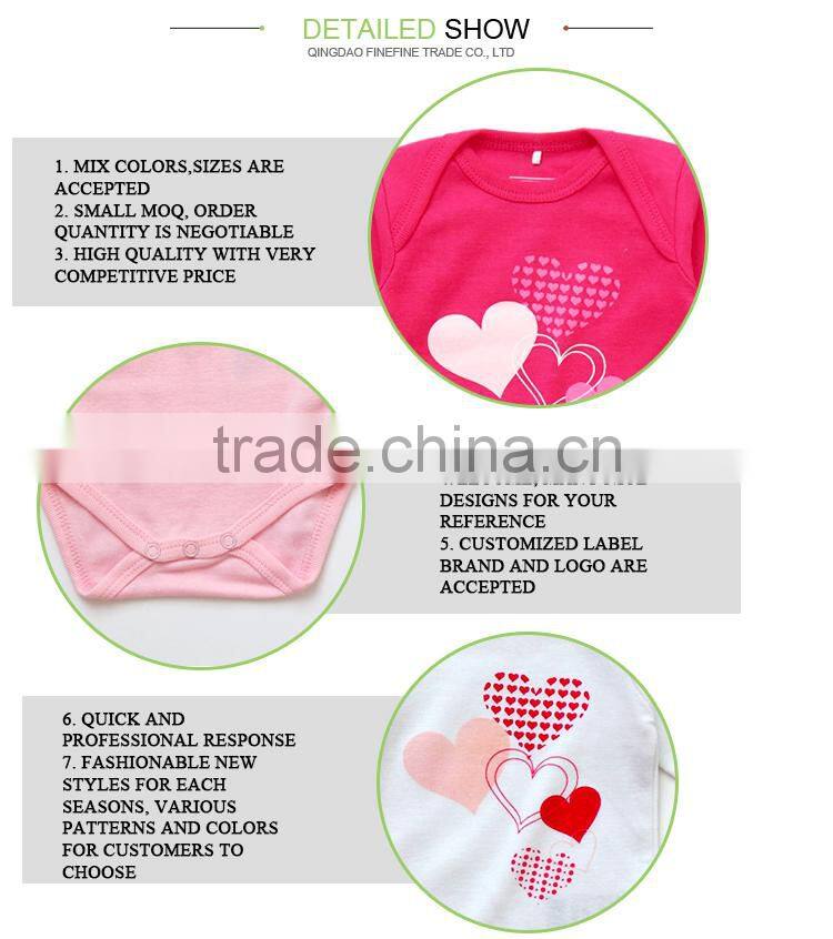 Fashion Style Long Sleeve Baby Clothes Printed Baby Romper