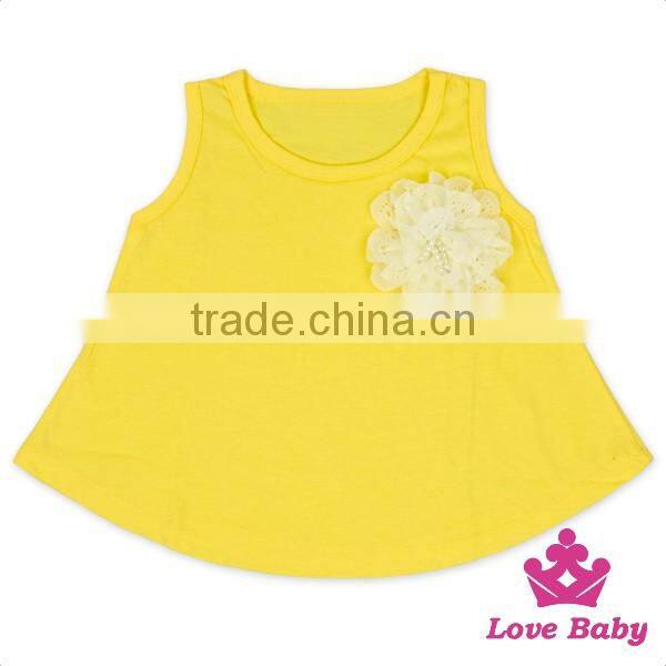 2017 Summer Tank Top Set Frocks Flower Polka Dot Designs Baby Girl Boutique Clothing Sets