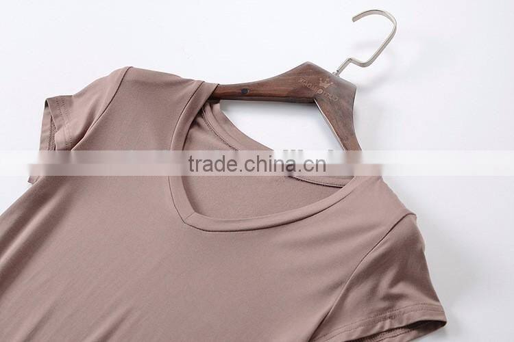 high quality promotional custom design short sleeve cheap plain blank t-shirt women