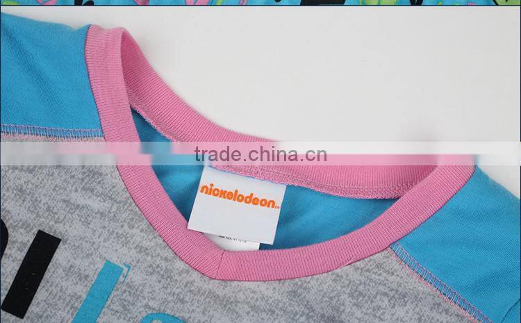 round neck 100 cotton pajamas kids