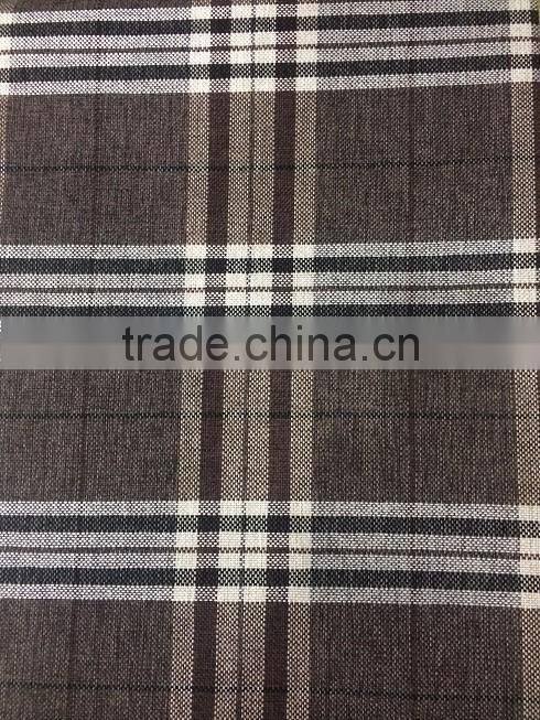 100% cotton yarn dyed check canvas sofa fabric