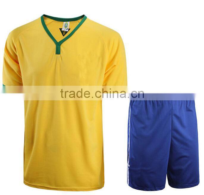 Hot sell Brazil Custom football jersey