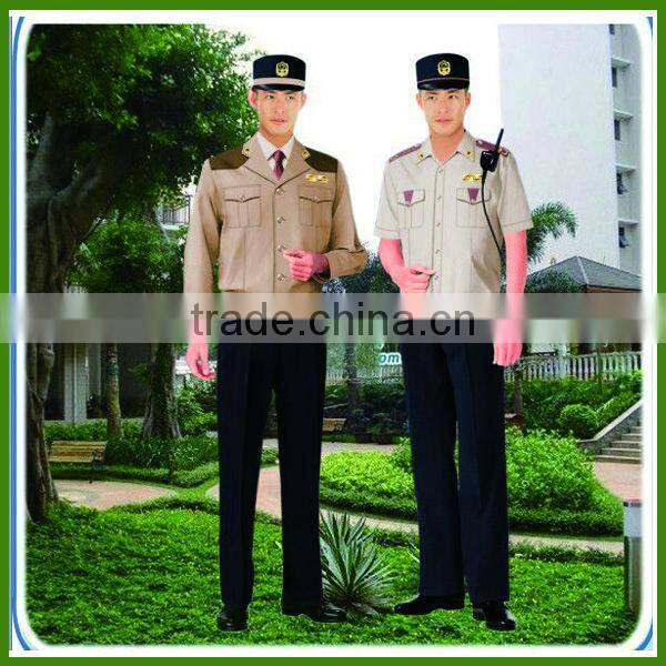2014 new design security uniform , hot sale security uniform for guard, customize guard staff uniform