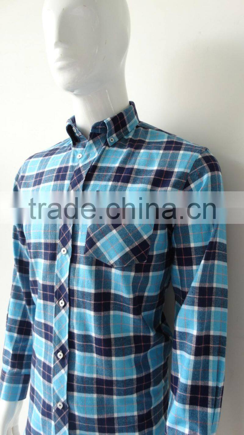 latest style man shirt 100% cotton flannel men shirts
