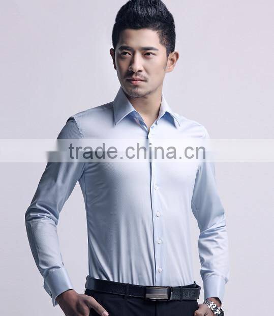 2014 Mens Slim fit Unique neckline stylish Dress long Sleeve Shirts Mens dress shirts