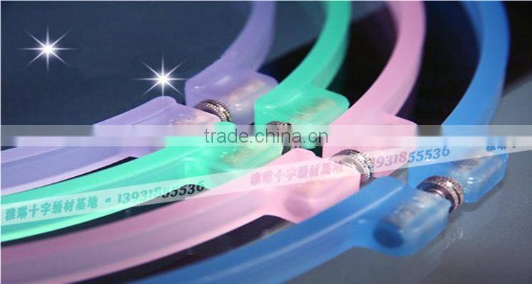 purple China tambour colorful embroidery frames plastic hoops frosted embroidery hoop craft hoops cross stitch 15cm 21cm