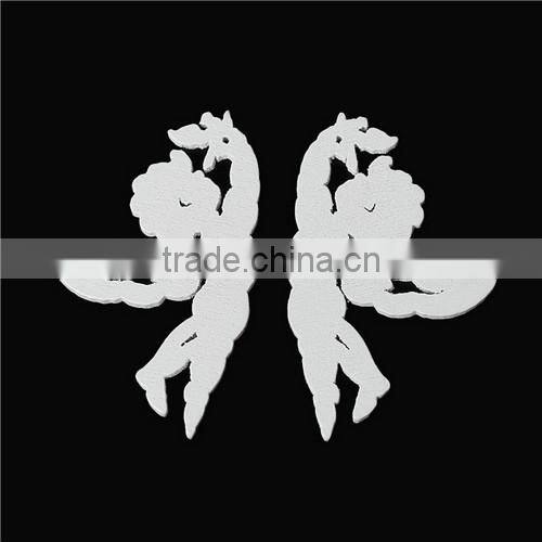 White Christmas Angel Wood Charm Pendants 4.1cmx26.0mm