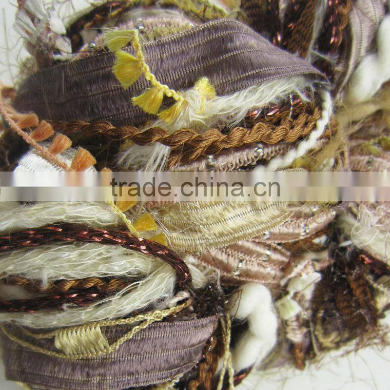 hand knitting silk ribbon