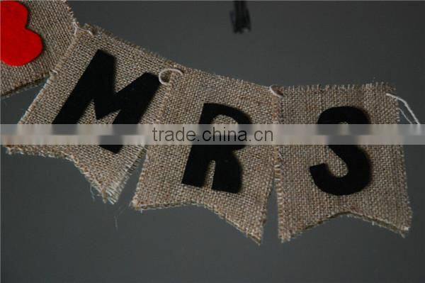 Burlap Felt Rustic Bunting Bridal Shower , bridal shower favors, bridal shower decoration