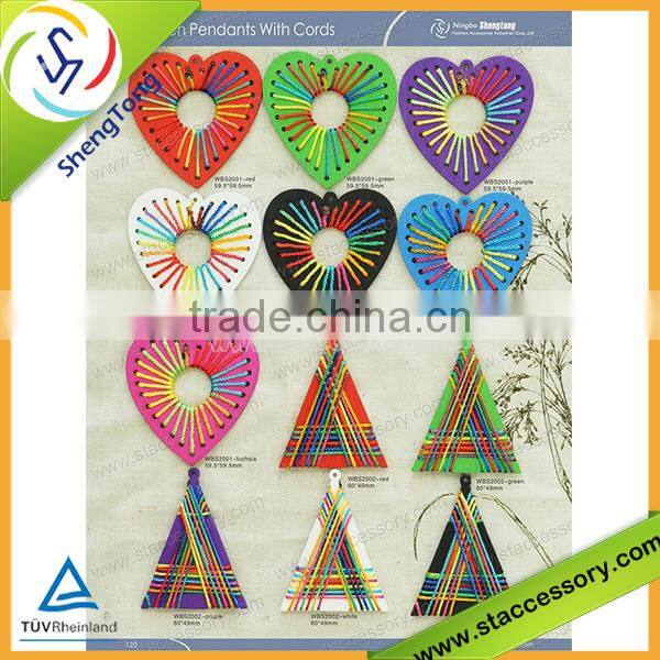 2015 new popular wooden pendant with cords