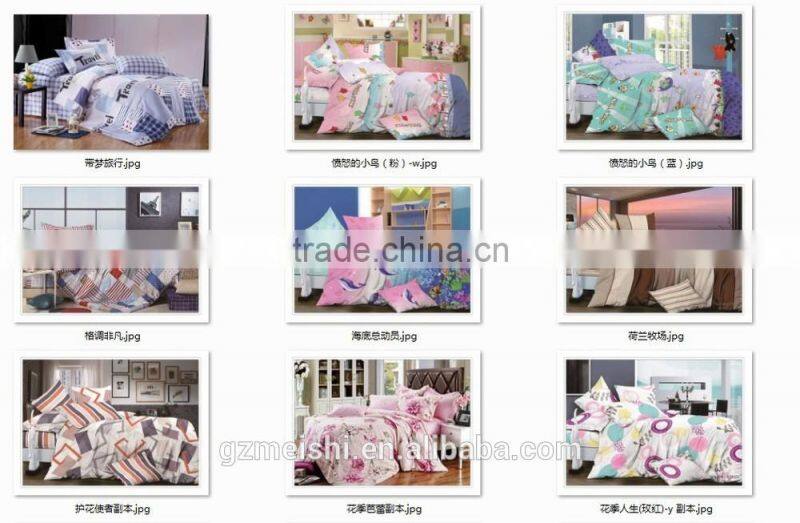 juvenile cotton printed bed sheet sets manufactory in Guangzhou China